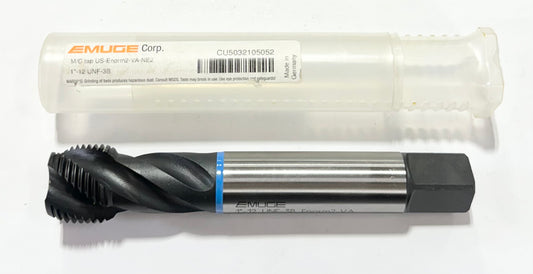 EMUGE 1"-12 UNF Cobalt Spiral Flute Modified Bottoming Tap 3B Blue Ring