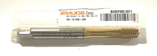 EMUGE 3/8-16UNC HSSE Thread Forming Tap 2BX Tin Coating 2P-3P 5 Flute