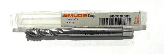 EMUGE M8 x 7G HSSE Spiral Flute Tap 3 Flute H9 B0503030.0080