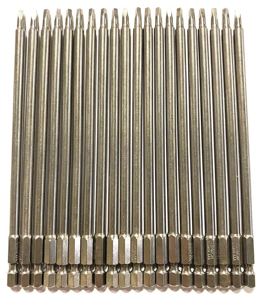 EazyPower #1 Robertson Power Bit 6" R1 Screwdriver Bits 1/4" Hex Shank 10 Pack