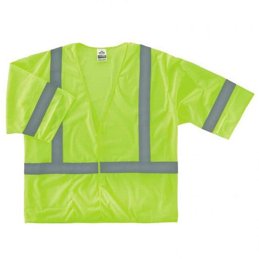 Ergodyne GloWear High Vis Lime Safety Vest 4XL/5XL Mesh Hook Loop