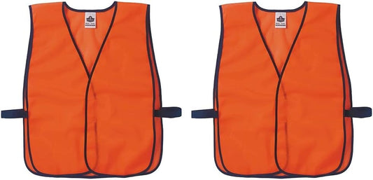 Ergodyne GloWear Non-Certified High Visibility Vest One Size Orange 2pk