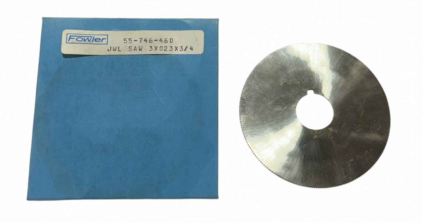 Fowler 3" x .023 x 3/4" HSS Jewlers Slotting Saw Fine Tooth 55-746-460