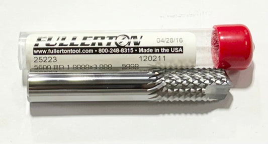 Fullerton 1/2" Solid Carbide Router Bit Style D 135 Deg Point 2FL USA Made