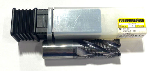 GUHRING 1" Carbide Roughing End Mill FIREX Coating 5 Flute Fine Pitch 30° Helix