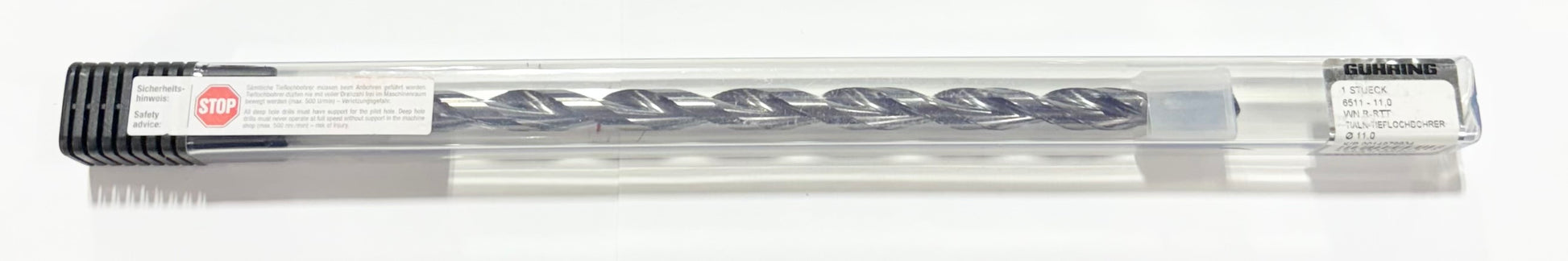 GUHRING 11mm Solid Carbide Drill 20xD Coolant Thru TiAlN Tip 135 Deg