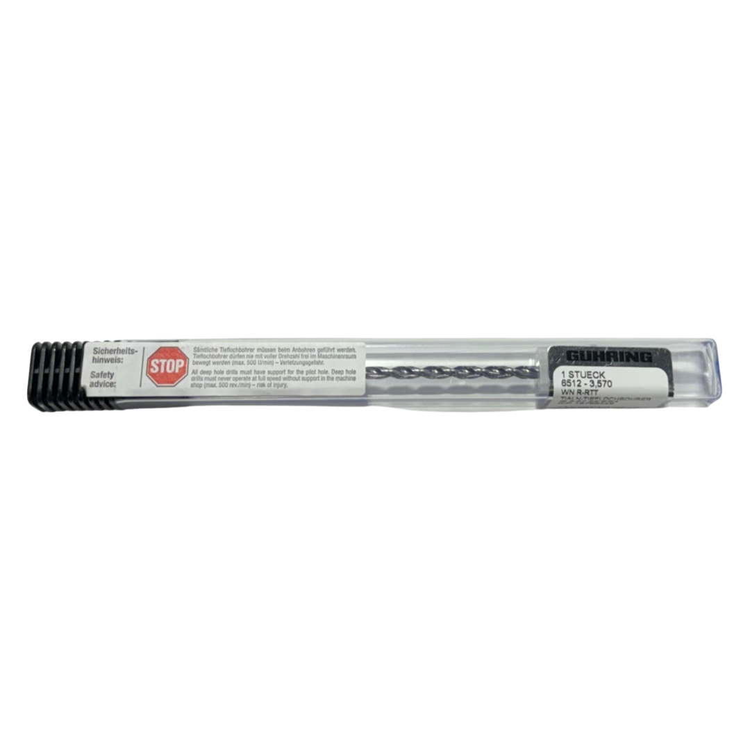 GUHRING 9/64" Solid Carbide Drill 25xD TiAlN Coolant Thru