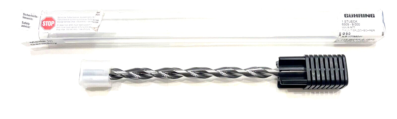 GUHRING 9mm Solid Carbide Drill 15xD TiAlN Tip Coolant Thru High Performance
