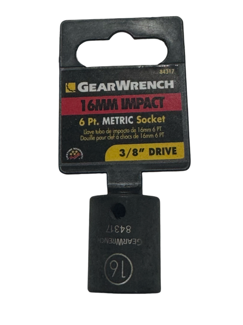GearWrench 3/8" Drive 16mm Impact Socket 6 Point 84317