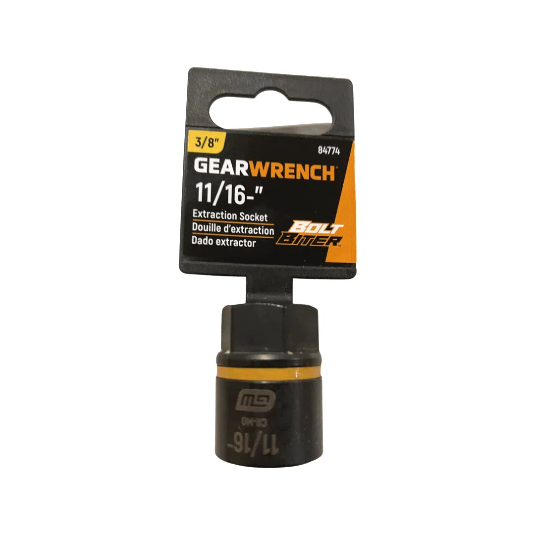 GearWrench 3/8" Drive Bolt Biter 11/16-" Impact Extraction Socket 84774