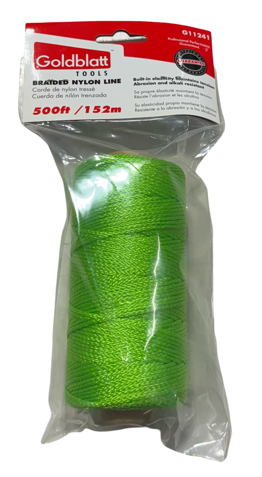 Goldblatt 500ft Braided Nylon Masonry Line Green G11241