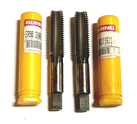 Guhring 11/16-11 Cobalt Hand Tap Plug Taps H3 4 Flute Made In Germany 2 Pack