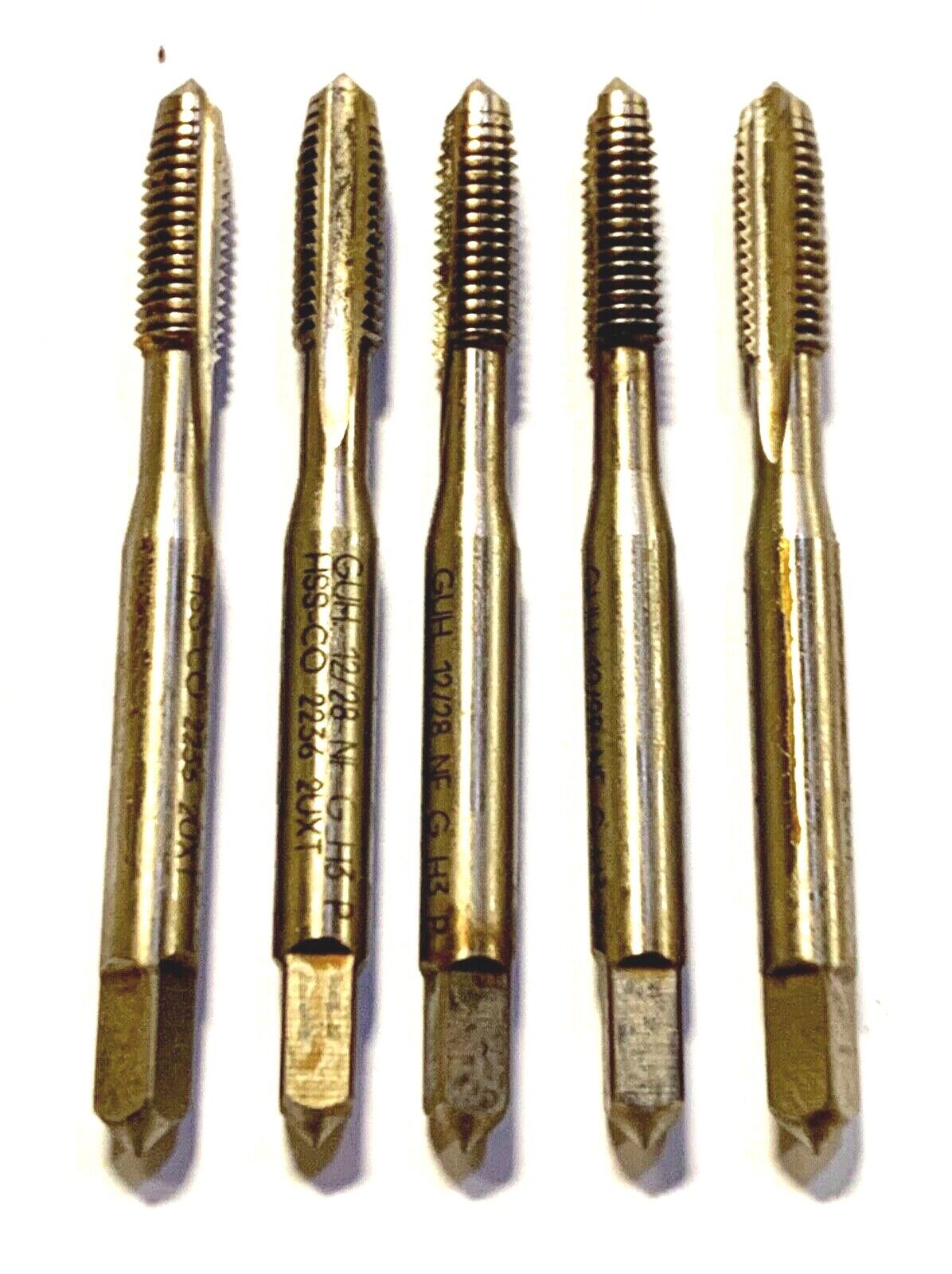 Guhring 12-28 Cobalt Hand Tap Plug Taps H3 2 Flute 5 Pack Made In Germany