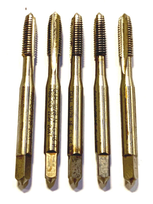 Guhring 12-28 Cobalt Hand Tap Plug Taps H3 2 Flute 5 Pack Made In Germany