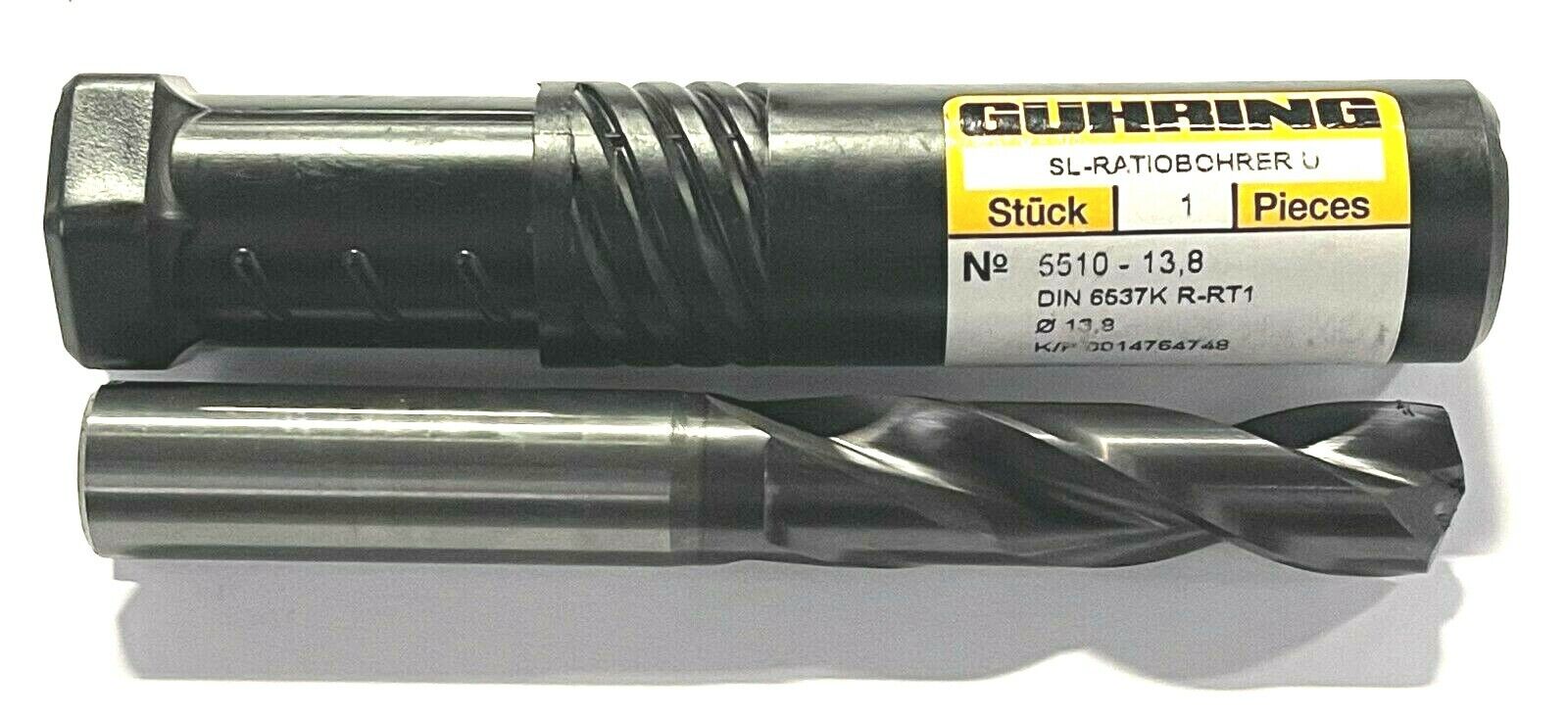 Guhring 13.8mm High Performance Solid Carbide Drill 3xD nano-FIREX Coolant Thru