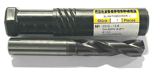 Guhring 13.8mm High Performance Solid Carbide Drill 3xD nano-FIREX Coolant Thru