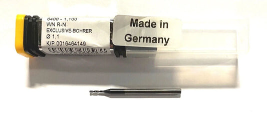 Guhring 1.1mm Solid Carbide End Micro End Mill 140Â° 4xD 2 Flute