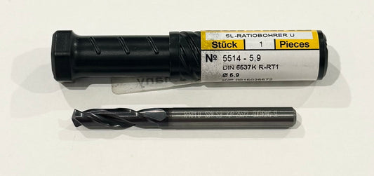 Guhring 5.9mm Solid Carbide Drill 3xD nano-Firex Coated 2 Flute 140°