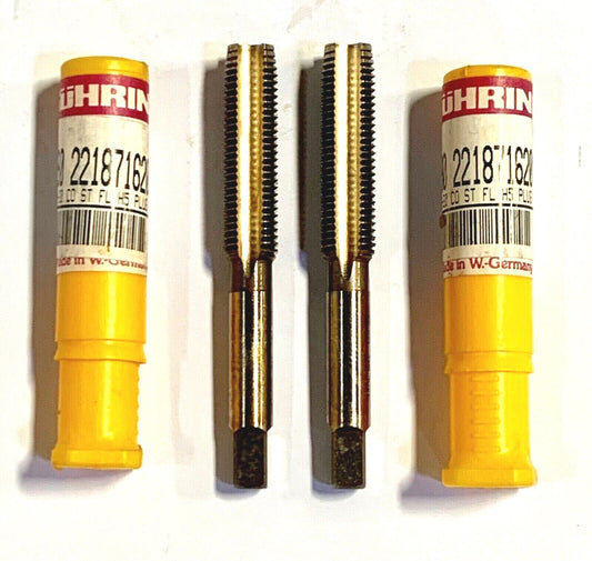 Guhring 7/16-20 Cobalt Hand Tap Plug Taps H5 Made In Germany 2 Pack