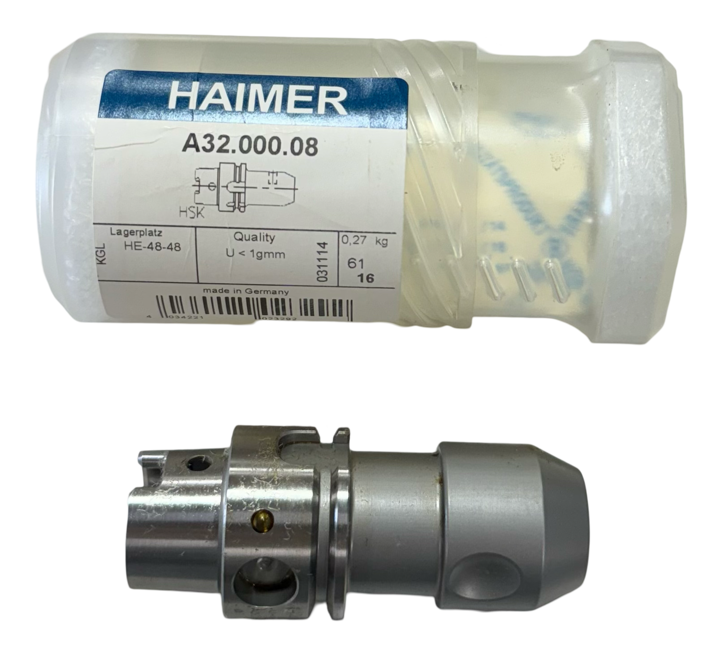 Haimer HSK-A3 8mm X 60mm Weldon Tool Holder A32.000.08