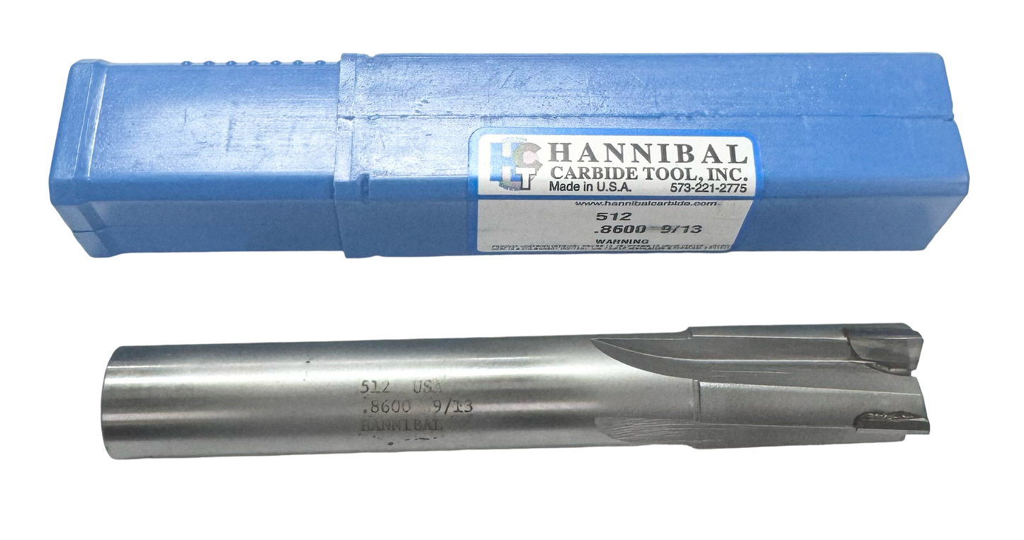 Hannibal Carbide .8600 Carbide Tipped Straight Shank Counterbore 4 Flute
