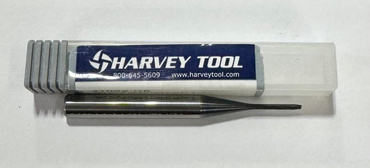 Harvey Tool 1/16" Carbide End Mill 8xD Long Reach .010" Radius AlTiN NANO Coating