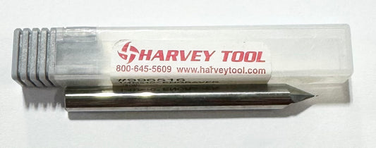 Harvey Tool 1/4" x 10° Carbide Pointed Engraver 1 Flute USA Made