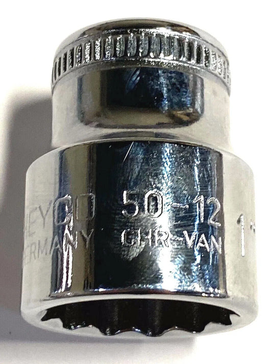 Heyco 1/2" Drive 1" Socket 12 Point Fully Polished Chrome Made In Germany