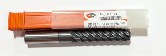 IMCO 5/8" Carbide End Mill 4xD 7 Flute .125" Radius AlCrNX Coated USA