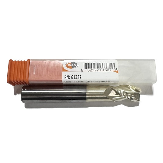 IMCO 16mm 3-Flute Carbide End Mill ZrN Coated 1.5mm Radius, 110mm Long