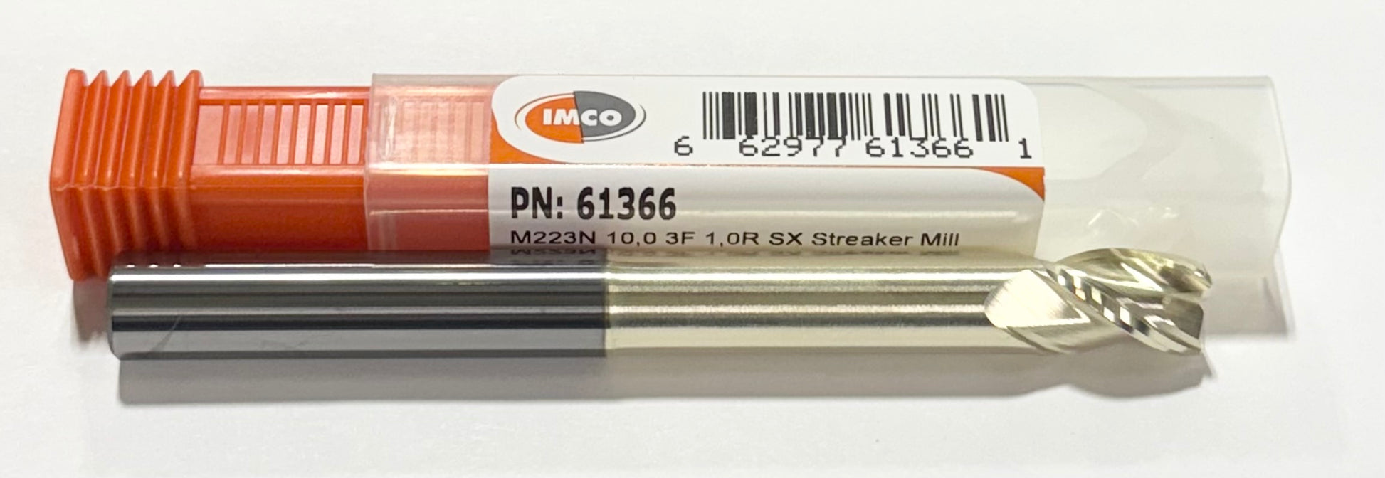 Imco 10mm Carbide End Mill ZrN Coated 1mm Radius 3 Flute Neck Relief