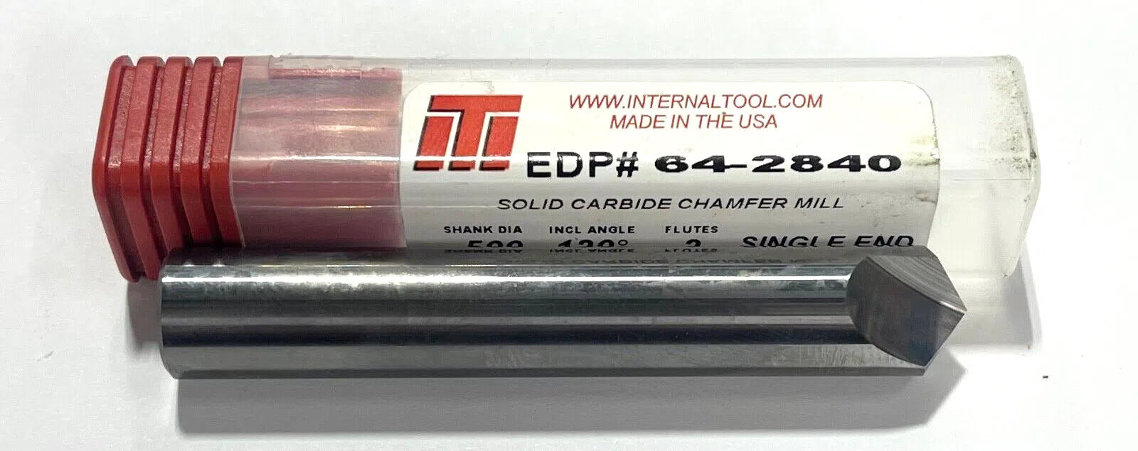 Internal Tool 1/2" Carbide Chamfer Mill 2 Flute 120° Point Angle USA 64-2840