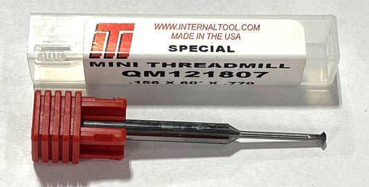Internal Tool 156 x 60Â° x .770 Internal Tool Carbide Mini Threadmill USA Made