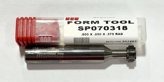 Internal Tool Solid Carbide Form Tool .500" x .250" x .375" Radius USA Made
