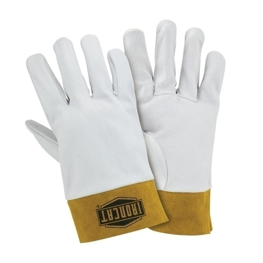 Ironcat Premium Top Grain Kidskin Tig Welding Gloves Size Large