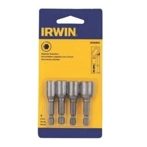 Irwin 4 Piece 1-7/8" Magnetic Lobular Nutsetter Set for Metal Screws
