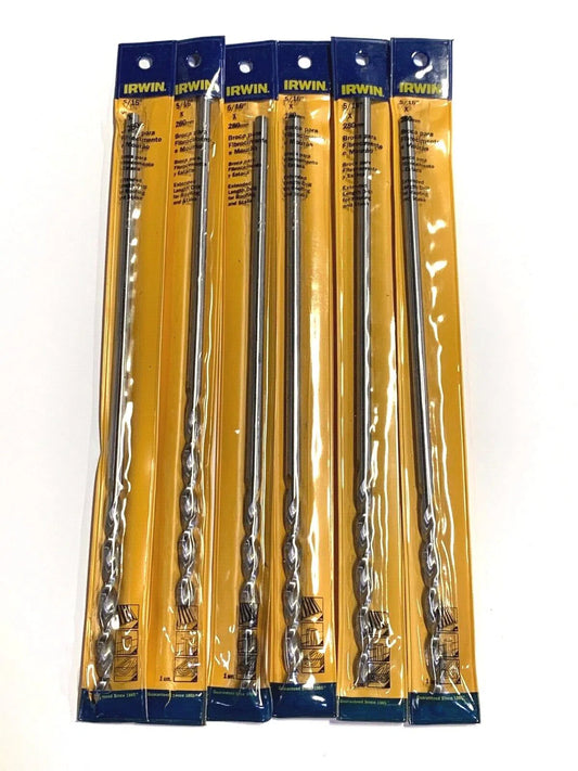 Irwin 5/16" Extended Length Drill Bits Roofing & Stake 6 Pack #5182