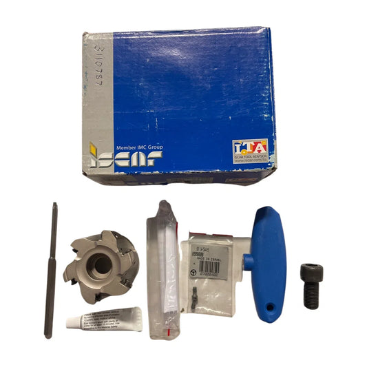 Iscar 2-1/2" Indexable 90Â° Face Mill Carrying .472 & .708" Long Edged Inserts
