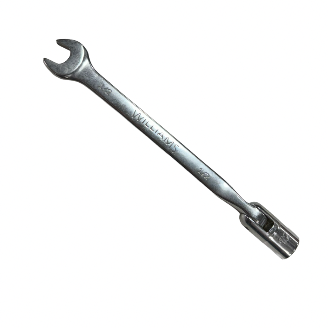 JH Williams 1/2" High Polish Flex Head Combination Wrench 12 Point