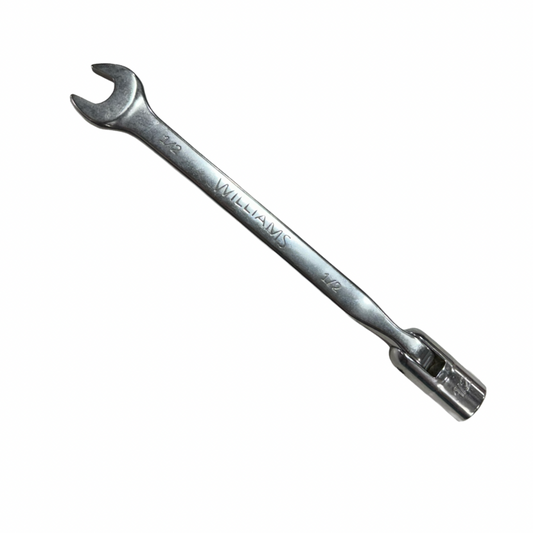 JH Williams 1/2" High Polish Flex Head Combination Wrench 12 Point
