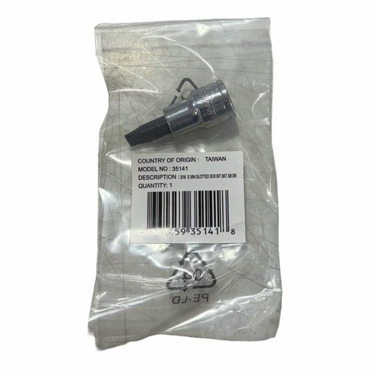 JH Williams 3/8" Drive 5/16" x 3/64" Slotted Screwdriver Bit Socket