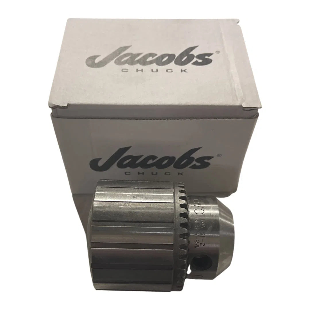 Jacobs 3B 1/2-20 Plain Bearing Heavy Duty Keyed Chuck 1/8" to 5/8" Cap 33350