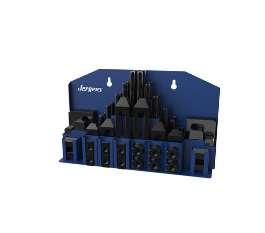 Jergens 60pc Set-Up Clamping Kit Aluminum Step Blocks 11/16" T-Slot 5/8"-11 Thread