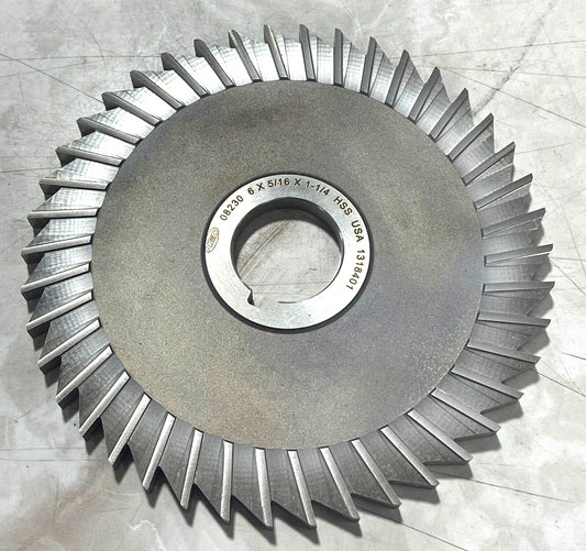KEO 6" x 5/16" x 1-1/4" HSS Slitting Saw Straight Side Tooth 42T USA Made 08230