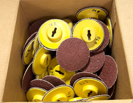 Klingspor 2" Quick Change Sanding Discs QDC Style 40 Grit Aluminum Oxide 100 Pack
