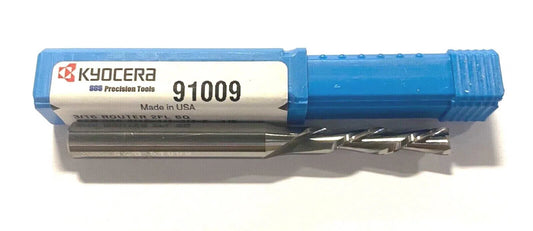 Kyocera 3/16" Solid Carbide Router 2 Flute Square End SER 22S USA Made 91009