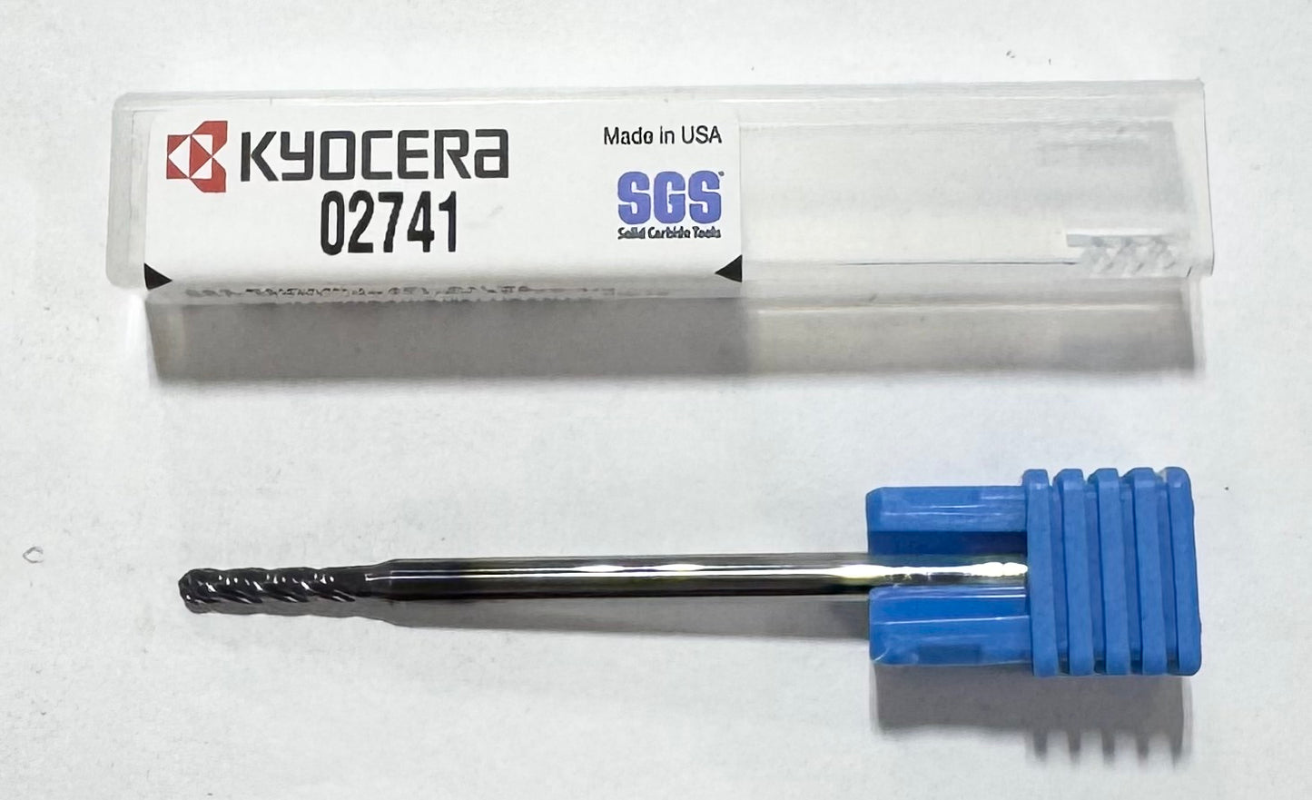 Kyocera .093" Carbide Ball End Mill, 4 Flute, AlTiN Coated USA Made