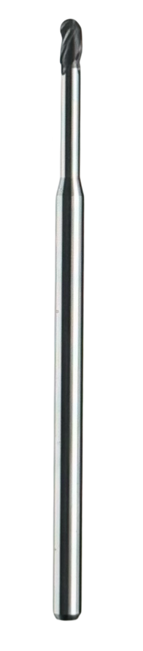 Kyocera .093" Carbide Ball Nose End Mill 3 Flute TA Coating 30 Deg Helix