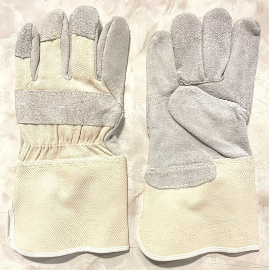 Large Side Split Leather Palm Work Glove 4-1/2" Cuff Size 900L