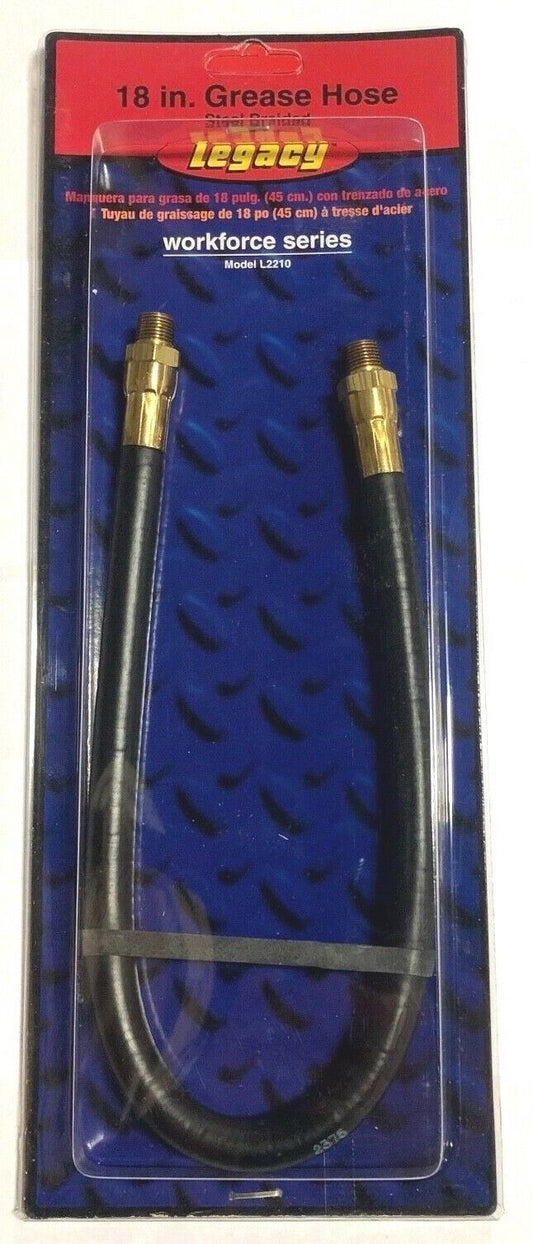 Legacy 18" Grease Hose Steel Braided 1/8" MNPT Thread L2210